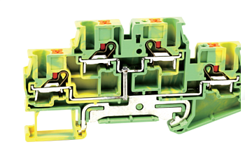 Заземляющая клемма UJ6-4/2-2JD - Заземляющая клемма, тип фиксации провода: push-in, номинальное сечение: 4 мм кв., ширина: 6,2 мм, цвет: желто-зеленый, тип монтажа: DIN 35