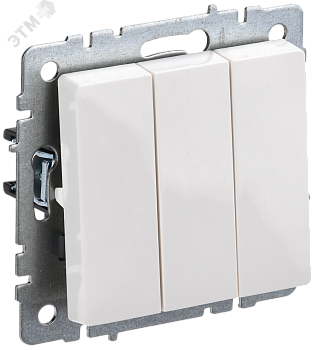 BRITE Выключ. 3-кл. 10А ВС10-3-0-БрБ бел. BR-V30-0-10-K01-PRO