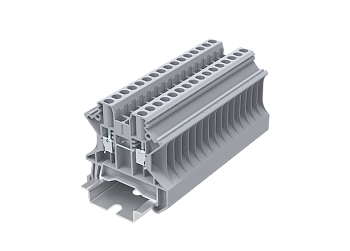 Проходная клемма TU2.5-2-GY - Проходная клемма, тип фиксации провода: винтовой, номинальное сечение: 2,5 мм кв., 24A, 1000V, ширина: 5,2 мм, цвет: серый, тип монтажа: DIN 35