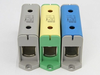 Силовая клемма JUT10-240-BE - Силовая клемма, тип фиксации провода: винтовой, номинальное сечение: 240 мм кв., 1000V, 425A, ширина: 37 мм, цвет: синий, тип монтажа: DIN35