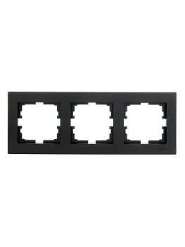 Рамка 3-местн. горизонт. VESNA черн. бархат 742-4200-148