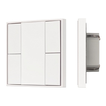 INTELLIGENT ARLIGHT Кнопочная панель KNX-301-22-4-SH-IN White (BUS, Frame) 037722 - Универсальная многофункциональная встраиваемая настенная панель для систем KNX. 4 клавиши. Тонкая рамка, материал - пластик. Цвет корпуса - белый. Питание от шины KNX DC 2