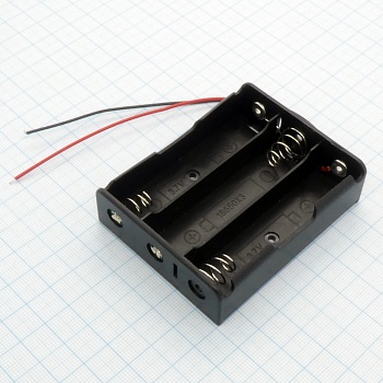 Держ.батарей 3*18650 с проводом - держатель батарей