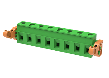 Розеточный разъем на кабель MC-RB7.5H14C-I-0001 - Розеточный разъем, прямой, на кабель, шаг: 7.5 мм, 14 полюсов, фиксация провода винтовая, исполнение: с поворотной защелкой, 320V, 18A, цвет: зеленый