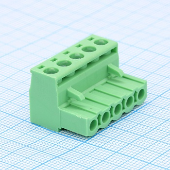 2EGTK-5.0-05P-14-100 - Разъемный клеммный блок, 5 контактов. Серия 2EGTK-5.0