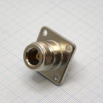 N гн RG174 обж. с фланцем - Разъем ВЧ обжимной приборный