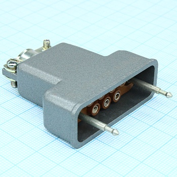РП10-7 ЛП розетка с/к - Соединитель  низкочастотный, прямоугольный, внутреннего монтажа