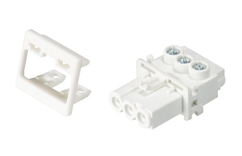 GESIS GST15I3S B1 U  W   WS - Розеточный разъем в панель, 3 полюса, винтовая фиксация, номинальное напряжение: 250V, номинальный ток: 16A, цвет: белый, серия gesis GST15i3