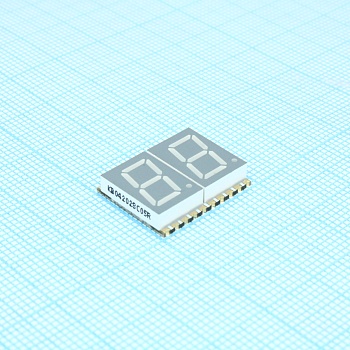 KCDC04-105 - 2-х разрядный сегментный дисплей smd 10,16мм/красный/630нм/9-20мкд/ОК
