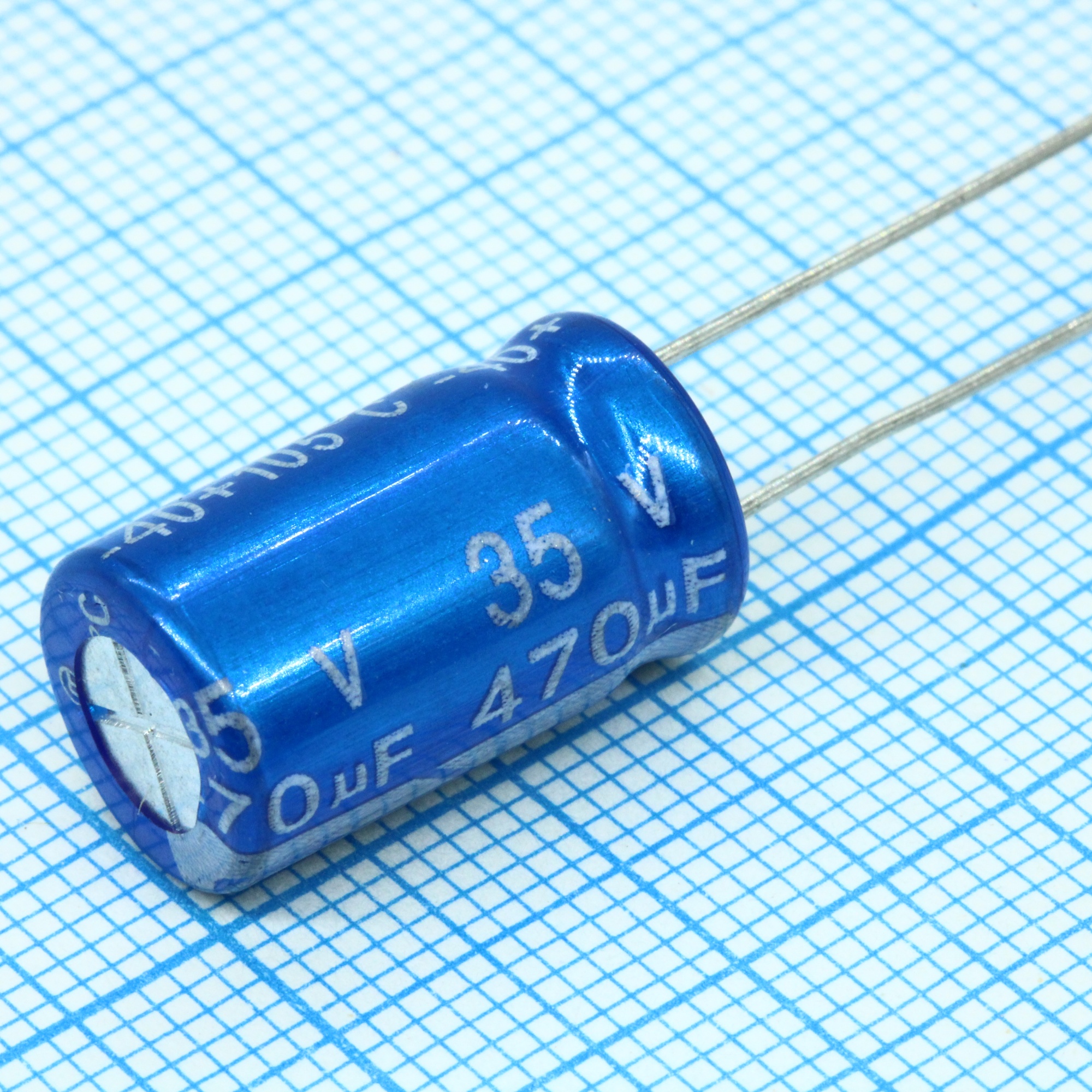 JRB1V471M05001000170000B - Конденсатор алюминиевый электролитический 470/35В  1016 105°С