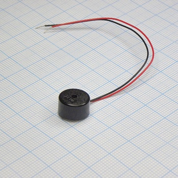 TFM-59DL - Пьезоизлучатель 80db/12v/6mA d=12  4.0kHz, гибкие выводы