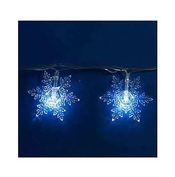 Гирлянда светодиодная -Снежинки-1- ULD-S0700-050/DTA WHITE IP20 SNOWFLAKES-1 с контроллером 50LED (дл.7м) Uniel 7930