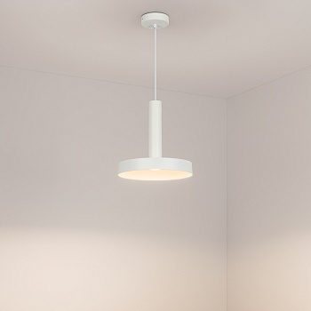 Светильник SP-ERIC-R250-8W Day4000 (WH, 120 deg, 230V) 035928 - Подвесной светильник. Мощность 8 Вт, св. поток 650 лм, 89 лм/Вт, дневной 4000 K, CRI>80, угол 120°, напряжение питания 230 В. Белый круглый корпус из алюминия, рассеиватель каленое матовое ст