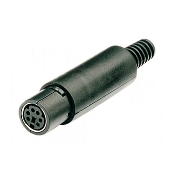 KLS1-294F-6B - Гнездо mini DIN 6 контактов на кабель