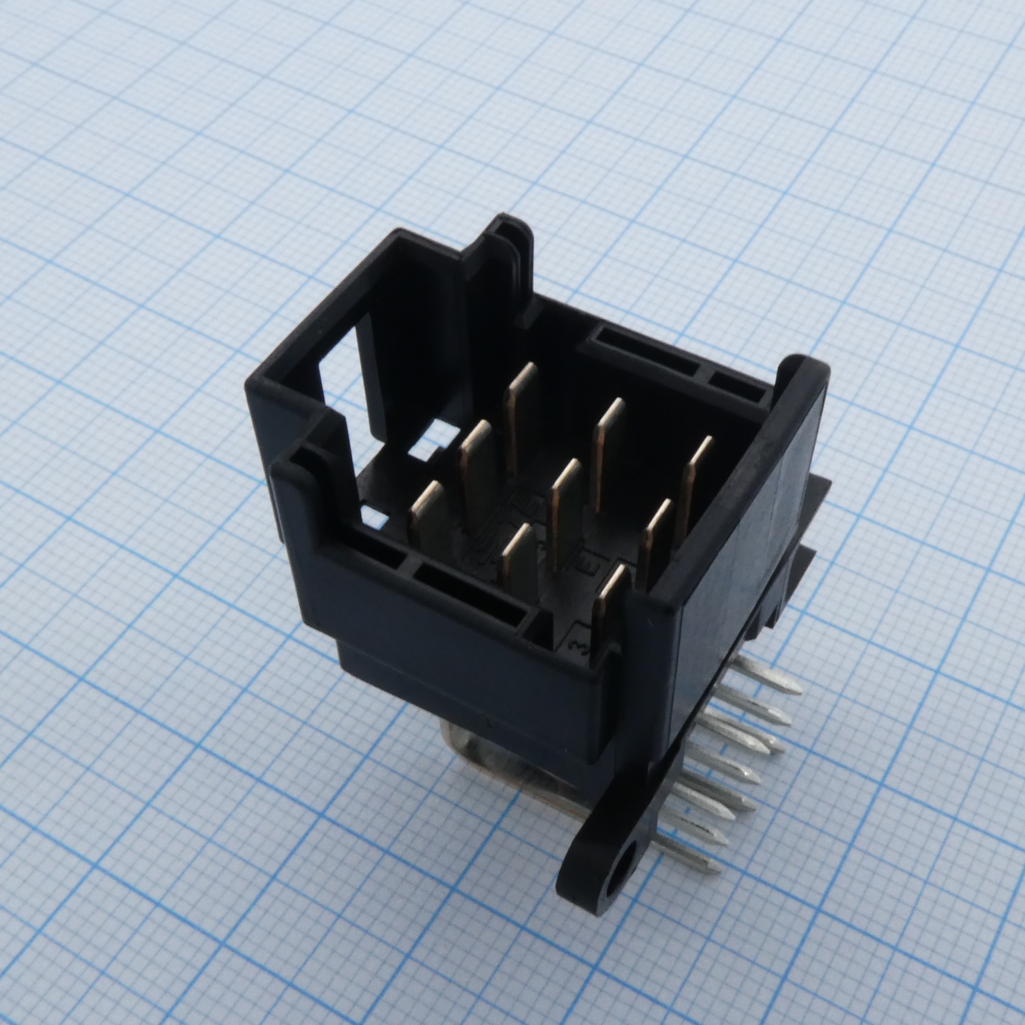 9-966140-4 - Прямоугольный разъем питания, 9 контакт(-ов), Серия Junior Power Timer, Монтаж на Печатную Плату