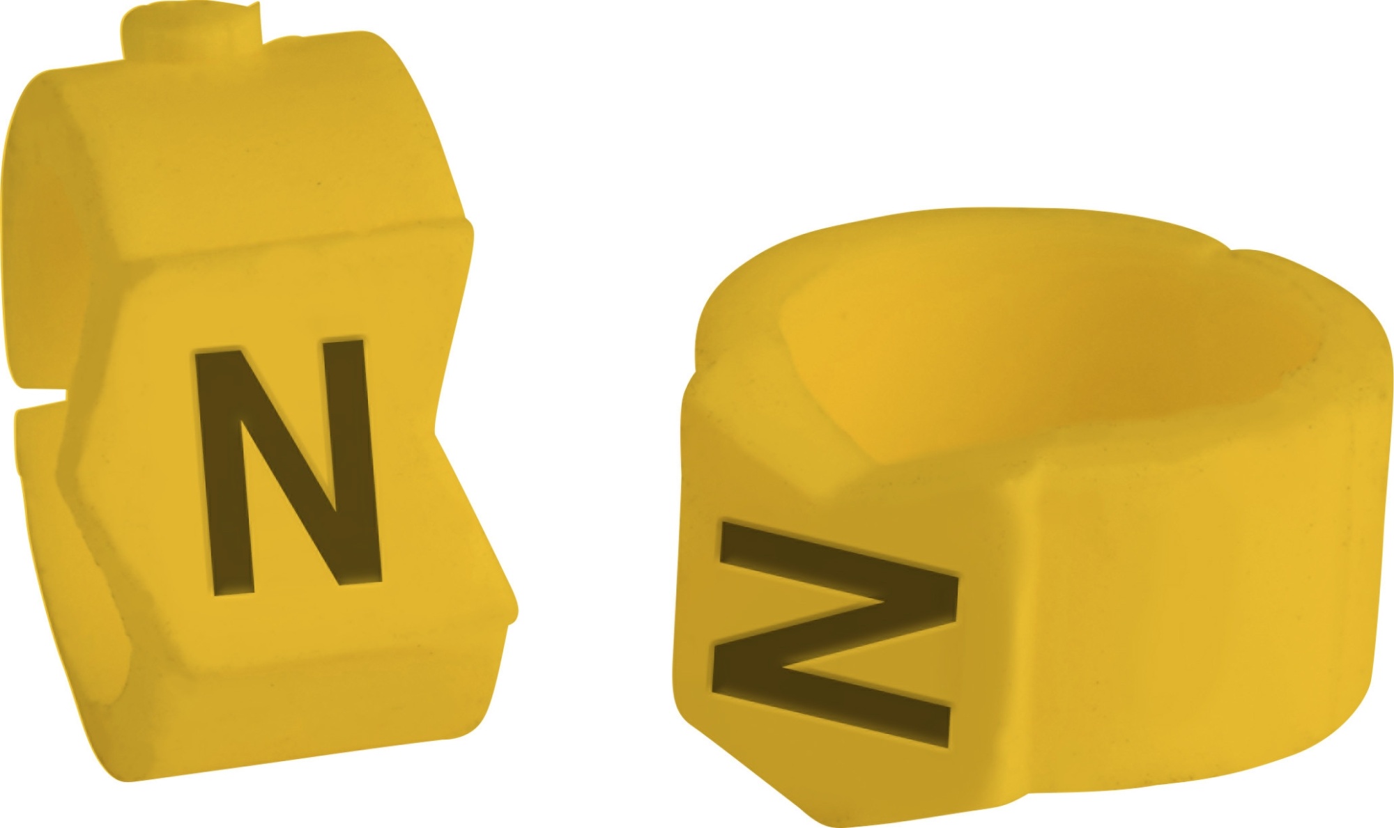 brd333523 - SCNG-36-N клипсы жёлтые, 50шт/упак, для провода 8,6-11,1мм диаметра, легенда N