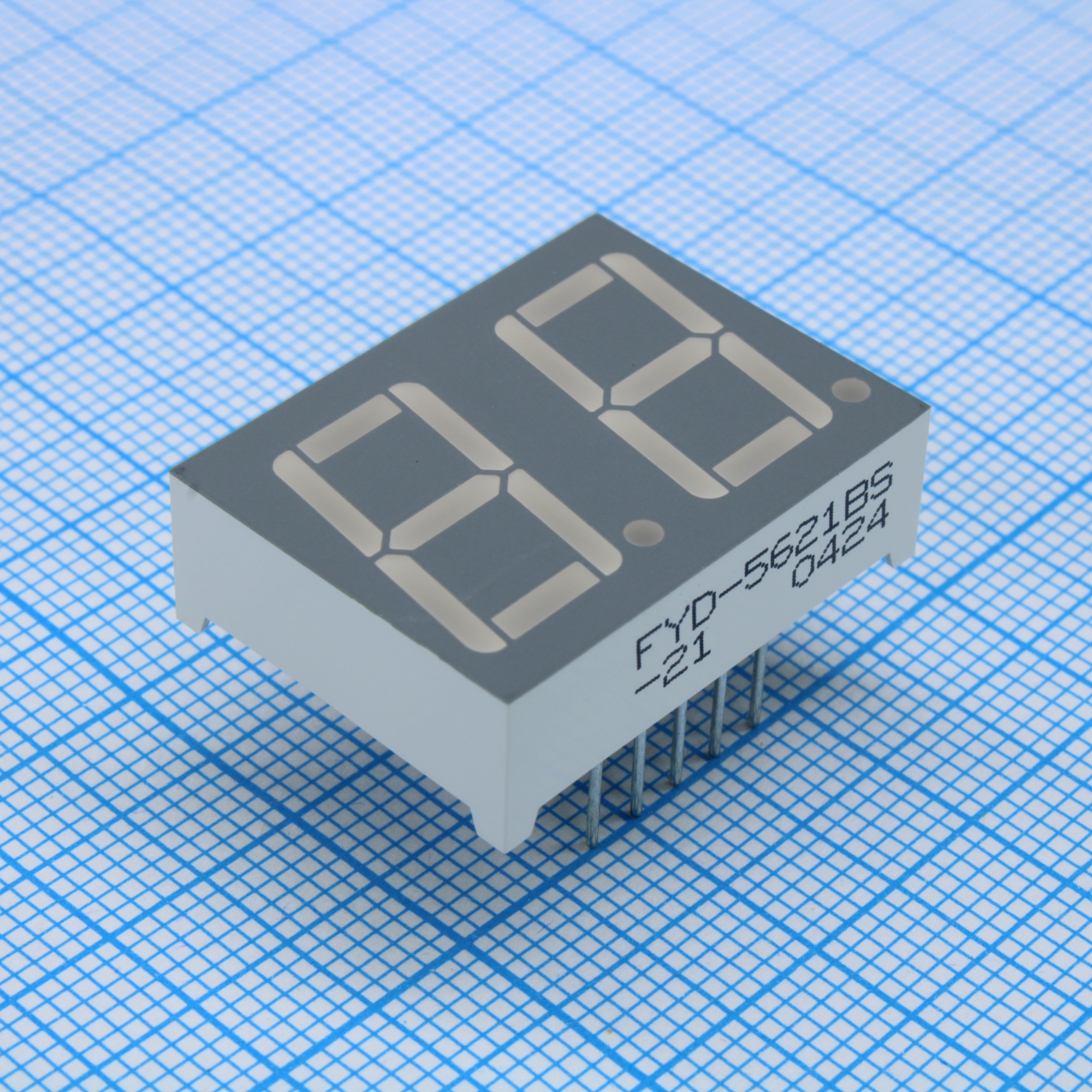 FYD-5621BS-21 - 2-х разрядный индикатор 14,2мм/красный/660нм/15-20мкд/ОА