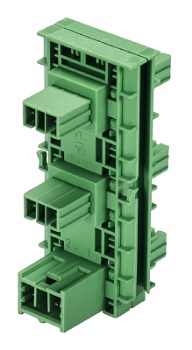 Разветвитель BST14i2V 5P1 GN01 - Распределительный блок, 2 полюса, 1 вход / 5 выходов, тип HH, KNX, номинальное напряжение: 50V, номинальный ток: 3A, цвет: зеленый, серия gesis BST14i2