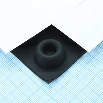 RF-2008 - Круглая резиновая ножка черного цвета на клеевой основе 3M