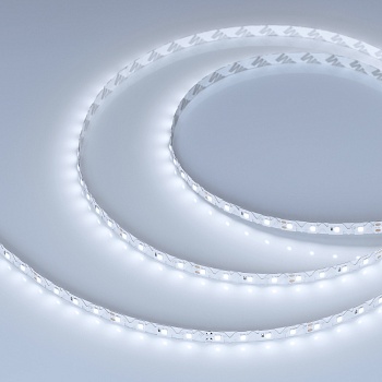 Лента RZ-A80-8mm 24V White6000 (8 W/m, IP20, 2835, 5m) 046012 - Гибкая лента с фигурной платой в форме волны, легко изгибается на плоскости. Светодиоды smd 2835, 80 шт/м (400 шт на 5 м), белая плата 8мм, скотч 3М. Цвет ХОЛОДНЫЙ 6000 K. Питание 24 В, мощно