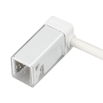 Коннектор питания ARL-MOONLIGHT-1712-CON-POWER-LR-WH 028053 - Герметичный коннектор питания для гибкого неона MOONLIGHT, сечение 17х12мм, цвет белый. Левый вывод провода. Подключение питания без пайки, IP54, длина провода питания 500мм.