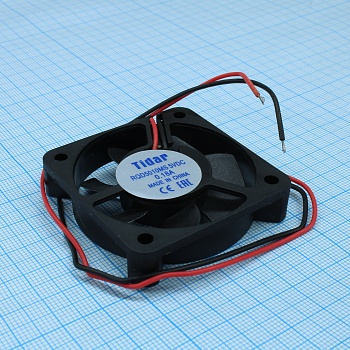 RQD 5010MS 5VDC - Вентилятор 5В 50x50х10мм, 4300 об/мин., 0.301м3/мин, 24дБ, подшипник скольжения, тип вывода - провод