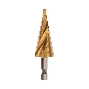 Сверло по металлу ступенчатое ТИТАН 4,0-20,0 мм 76 mm 65 HRC Р6М5 TiN KR-12-6611