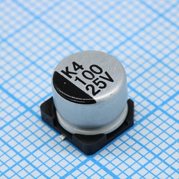 CK025M101F6BPKKKV00R - Конденсатор алюминиевый электролитический 100 мкФ 25 В ±20% (8.0х6.5мм) SMD