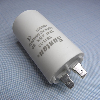 TS1113Q0126JSB000R - Конденсатор пленочный 12мкФ 450В ±5% (40 X 70мм) монтаж на шпильку алюминиевый цилиндрический корпус 85°С