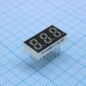 FYT-3132AUB-11 - 3-х разрядный индикатор 8мм/синий/470нм/80-120мкд/ОК