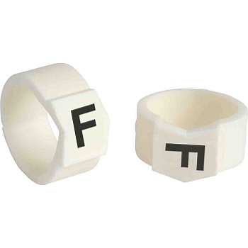 brd133715 - SCN-61-F клипсы белые, 50шт/упак, для провода 15,1-19,0мм диаметра, легенда F