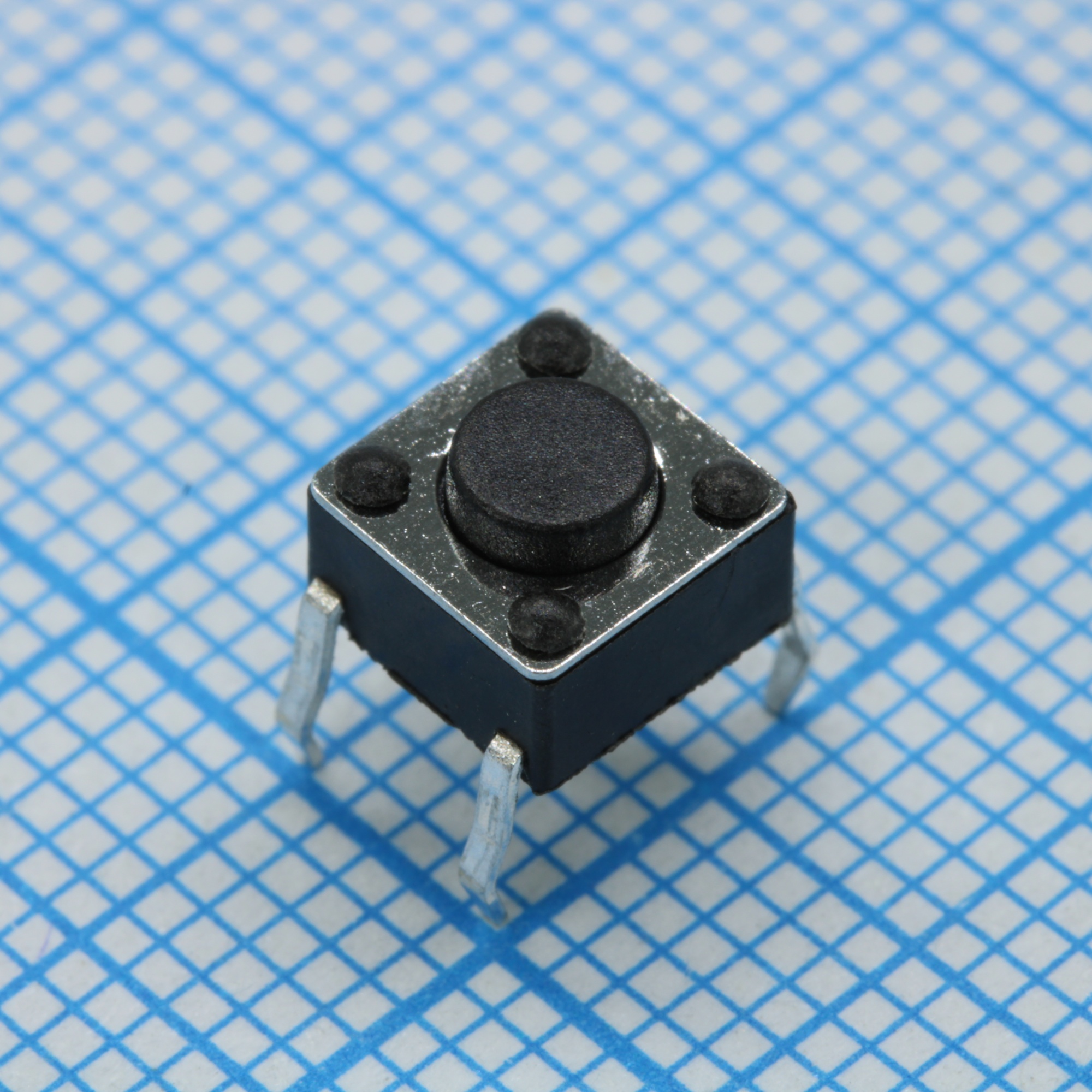 DS1041-01-11KKA1305 - Кнопка тактильная 6.2Х6.2мм 12В/50мА, вертик. на плату, H = 4.3 мм, усилие нажатия 130 гр.  (аналог SWT-2*)