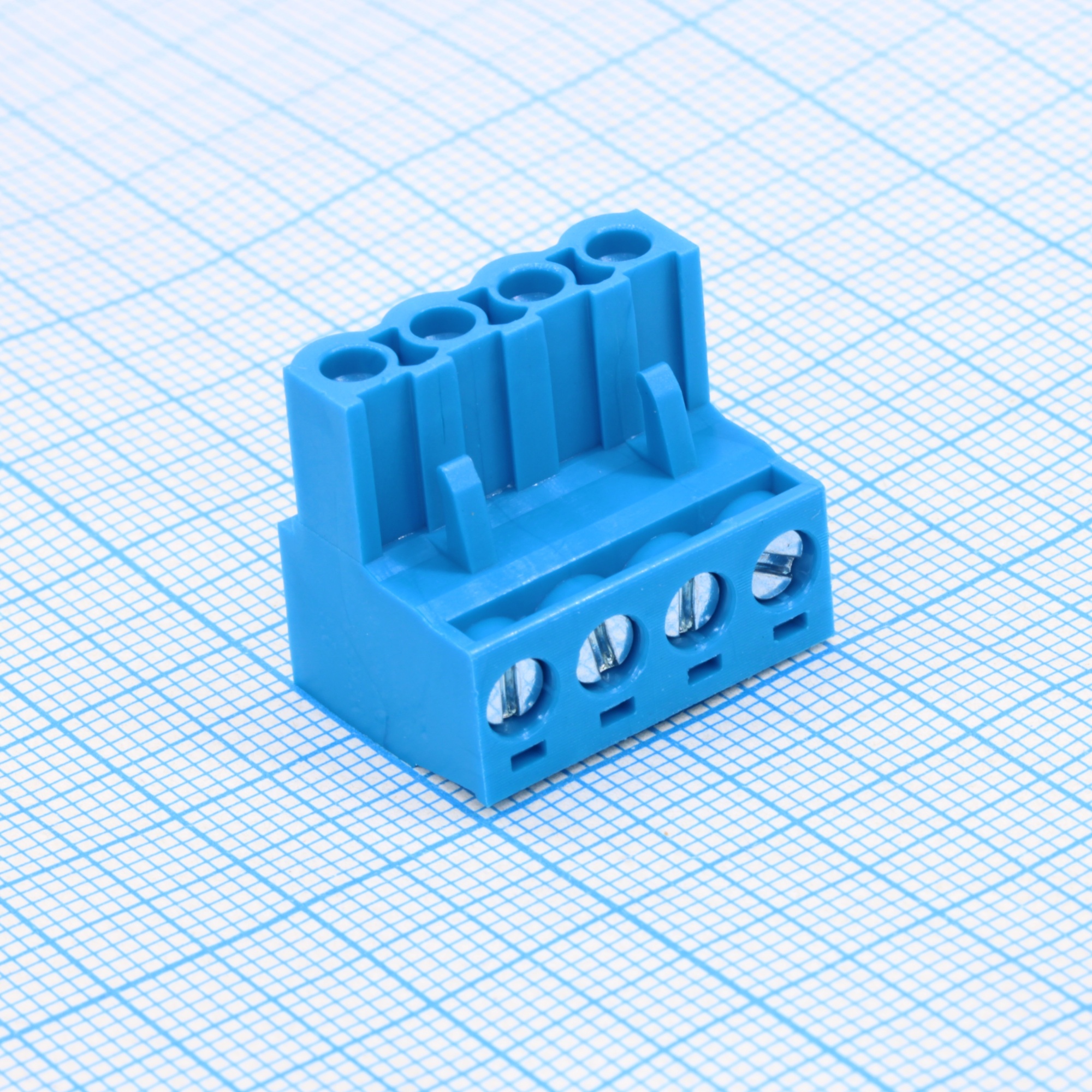 WJ2EDGK-5.0-04P-12-00A - Разъем клеммный винтовой на кабель 4 контакта шаг 5 мм