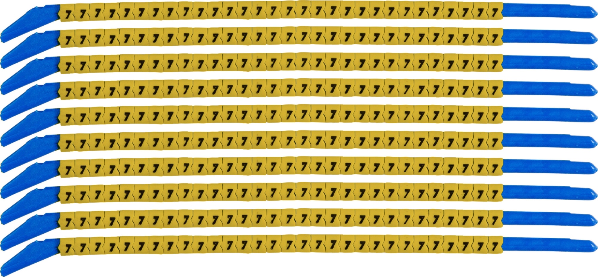 brd333207 - SCNG-13-7 клипсы жёлтые, 300шт/упак, для провода 3,4-3,8мм диаметра, легенда 7