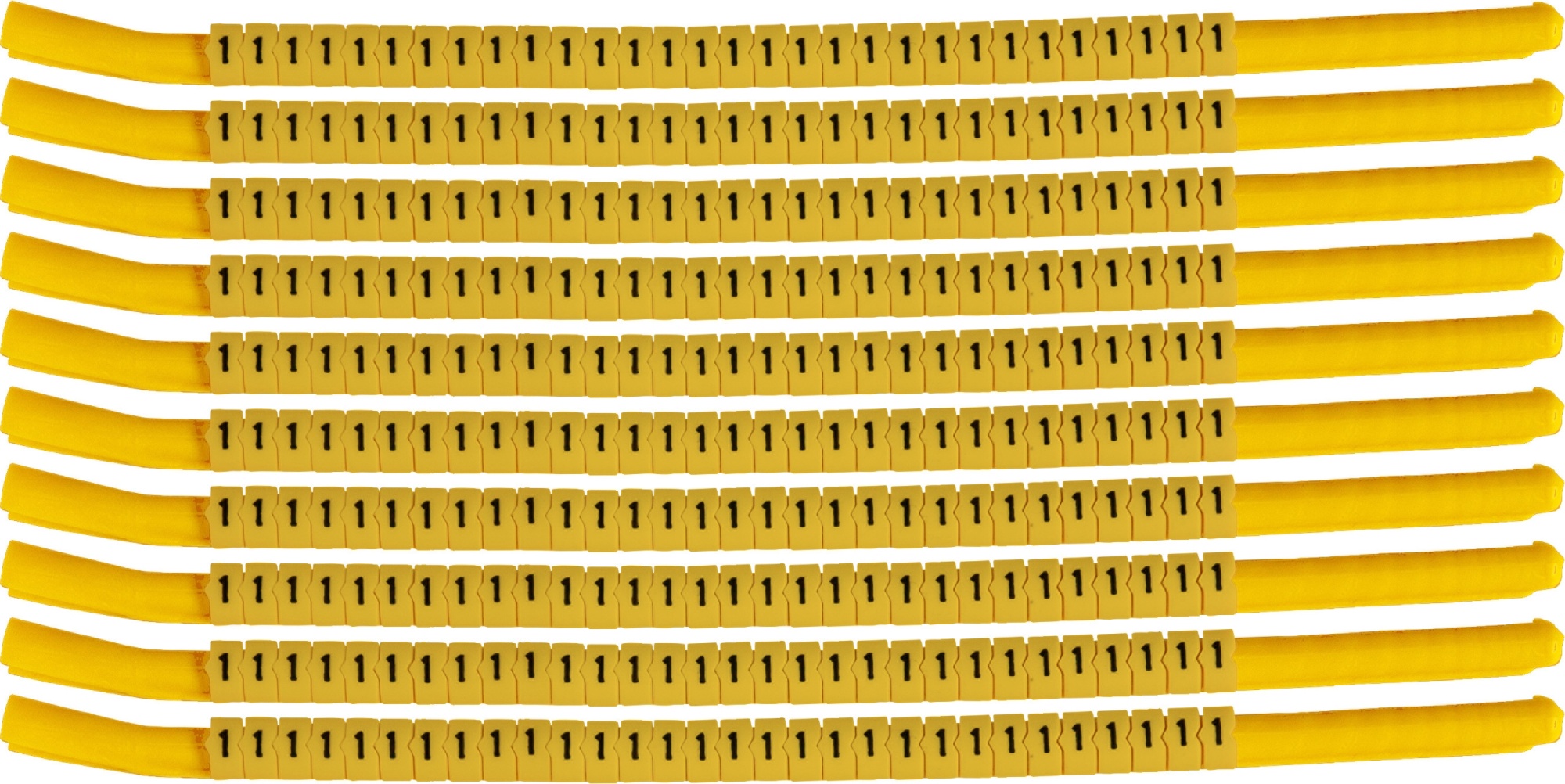 brd333301 - SCNG-18-1 клипсы жёлтые, 300шт/упак, для провода 4,6-5,9мм диаметра, легенда 1