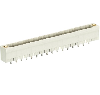 Вилка Wiecon 8113 S / 16 GF OB - Вилочный разъем, вертикальный, на плату, с монтажными фланцами, шаг 5,00 мм, 16 полюсов, фиксация на плате пайкой, 300V, 12А, без маркировки, цвет: серый, серия 8113 SE G