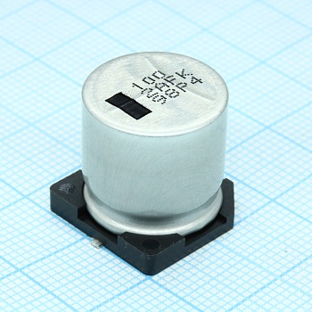 EEVFK2A101M - Конденсатор алюминиевый электролитический 100мкФ 100В ±20% (16 X 16.5мм) для поверхностного монтажа 0.17 Ом 793мА 5000час 105°С автомобильного применения лента на катушке