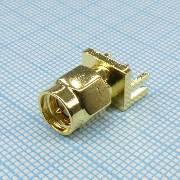 KLS1-SMA021 - Разъем SMA для монтажа на печатной плате с штекером прямого типа