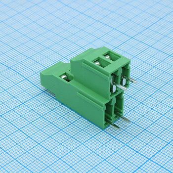 DG130A-5.08-04P-14-00A(H) - Винтовой клеммный блок c рельефной обоймой, 4 контакта. Серия DG130A-5.08