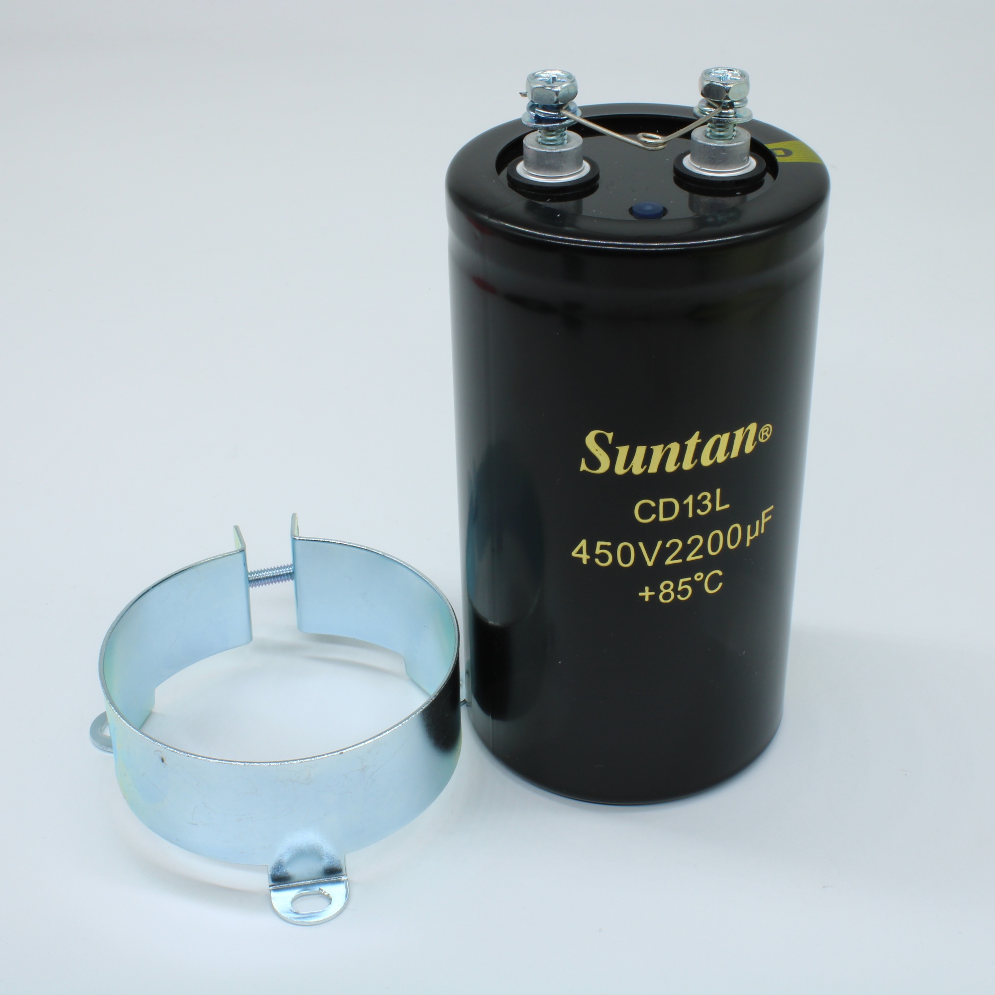 TS13EF2W222MSB000R - Конденсатор алюминиевый электролитический 450В 2200мкФ ±20% 64*115 P:28.6мм 5000мА 20000ч 85°C  выводы под винт