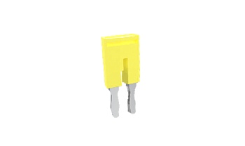 Соединительная перемычка TJA6.2-2 - Соединительная перемычка, втычная, изолированная, 2 полюса, для серий клемм: TP/TU/TC, шириной 6,2 мм, цвет: желтый