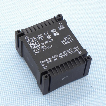 BV UI 395 0083 - Трансформатор питания 24ВА  2*115В, 2*15В, 2*800мА 70/B (45)