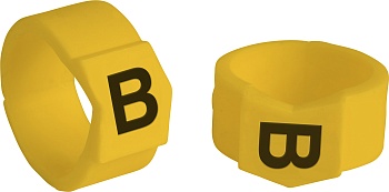 brd333711 - SCNG-61-B клипсы жёлтые, 50шт/упак, для провода 15,1-19,0мм диаметра, легенда B