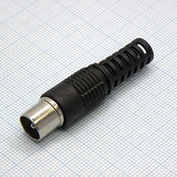 САТ-Ш имп.без пайки каб. чёрн. - штекер антенный кабельный