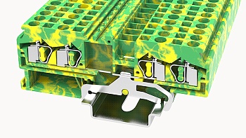 Заземляющая клемма WS4-QU-PE-01P-1C - Заземляющая клемма, 4 пружинный, тип фиксации провода: пружинный, номинальное сечение: 4 мм кв., ширина: 6 мм, цвет: желто-зеленый, тип монтажа: DIN35