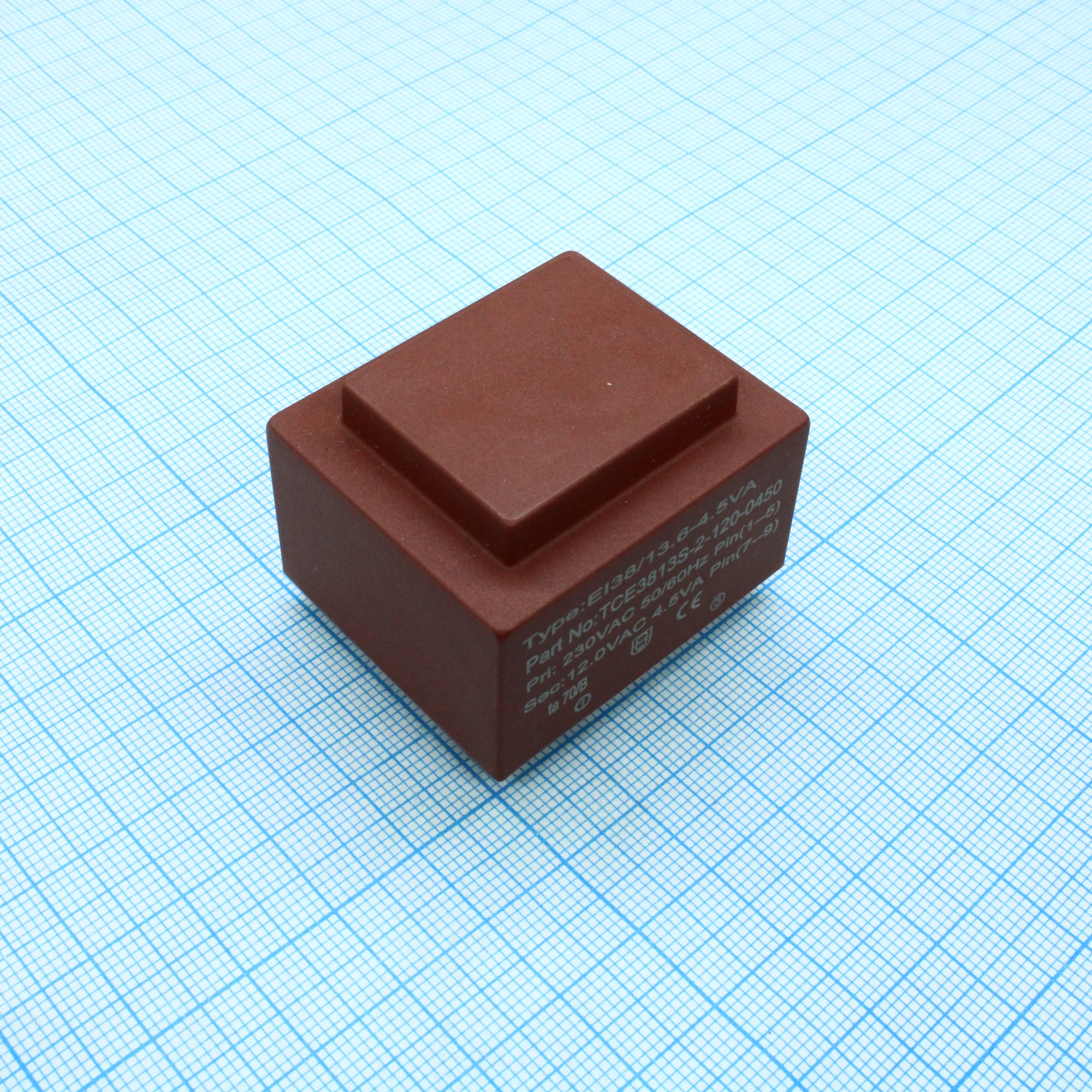 TCE3813S-2-120-0450 - Трансформатор питания 4.5ВА  230В 12В/375мА ta 70°C/B (EI 38/13.6) 28мм