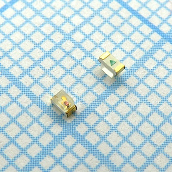 KP-1608ZGC - Светодиод smd 1,6х0,8мм/зеленый/525нм/280-450мкд/прозрачный/120°