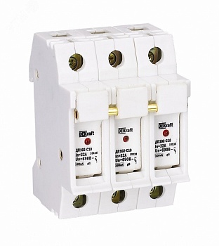 Держатель предохранительного типа C10 ДП102-С10-3Р 21385DEK