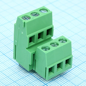 DG500A-5.08-06P-14-00A(H) - Винтовой клеммный блок c рельефной обоймой, 6 контактов шаг 5.08мм зеленый