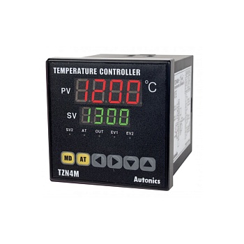 TZN4M-A4C - Температурный контроллер с ПИД-регулятором, 4 разряда, 1 вых. 4..20 mA + 2 аварийных + выход температуры (4-20мА), 100-240VAC